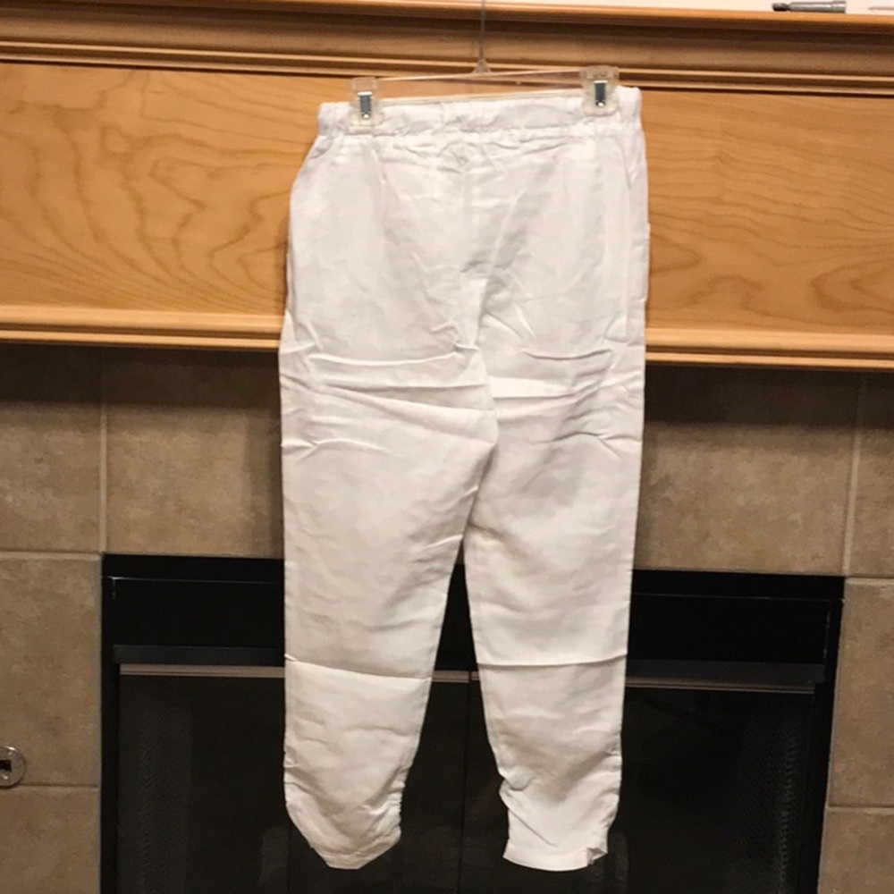 CROPPED COTTON LINEN PANTS - Picture 8 of 8